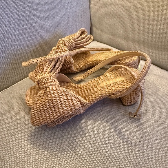 Loeffler Randall Tan Sandals with Bow Detail - Picture 2 of 3